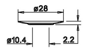 ø28er Tropfenschale für 10er Metalltülle