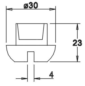 Tülle 23,0xø30,0 4mm geschlitzt für 14er Einsatz