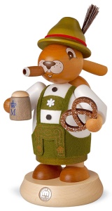 Smoking man Easter bunny Bavarian