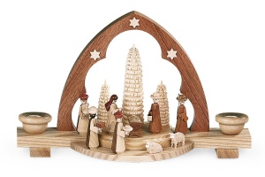 Candle arch nativity scene,