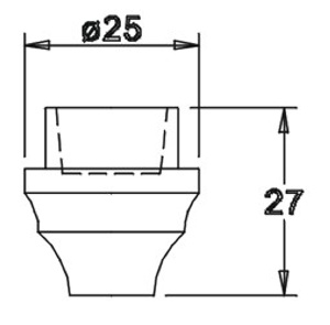Tülle 27,0xø25,0 für 14er Einsatz