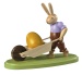 Easter bunny, male, with wheelbarrow