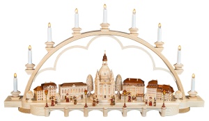 Candle arch old city of Dresden, large, natural