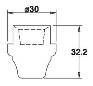 Tülle 32,2xø30,0 für 14er Einsatz