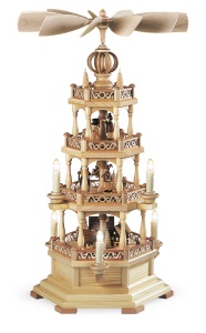 Pyramid Erzgebirge motif, 3-tier, natural