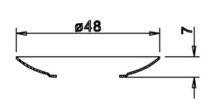 ø48er Tropfenschale für 20er Metalltülle