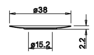 ø38er Tropfenschale für 14er Metalltülle