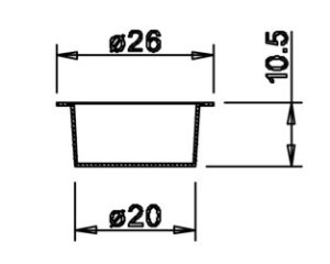 ø20er Metalltülle 1,0