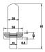 Tüllenhalter lang 81x20x3 mit Unterleimer 12x35x6,5